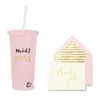 Kate Spade New York Miss To Mrs Tumbler & Thank You Note Set In Pink