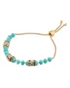 Kate Spade New York Mixed Stone Beaded Slider Bracelet In Blue