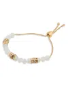 Kate Spade New York Mixed Stone Beaded Slider Bracelet In White