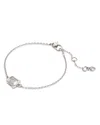 Kate Spade New York Molten Clear Glass Solitaire Chain Link Bracelet In Clear/silver