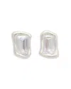 Kate Spade New York Molten Glass Freeform Solitaire Stud Earrings In Clear/silver
