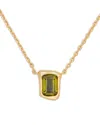 Kate Spade New York Molten Glass Pendant Necklace, 16-19 In Green/gold