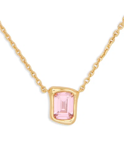 Kate Spade New York Molten Glass Pendant Necklace, 16-19 In Pink/gold
