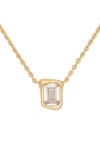 Kate Spade New York Molten Glass Pendant Necklace In Clear/gold