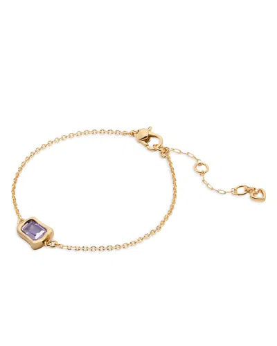 Kate Spade New York Molten Glass Solitaire Chain Link Bracelet In Gold