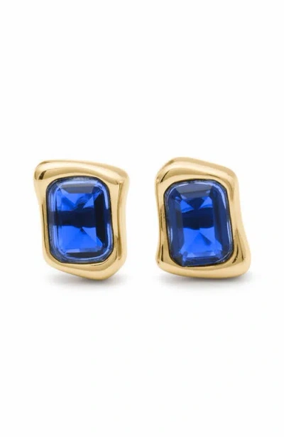 Kate Spade New York Molten Glass Stud Earrings In Blue