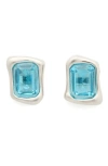 Kate Spade New York Molten Glass Stud Earrings In Aqua