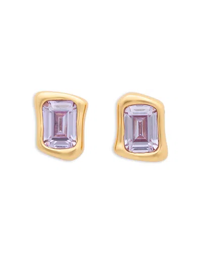 Kate Spade New York Molten Glass Stud Earrings In Purple/gold