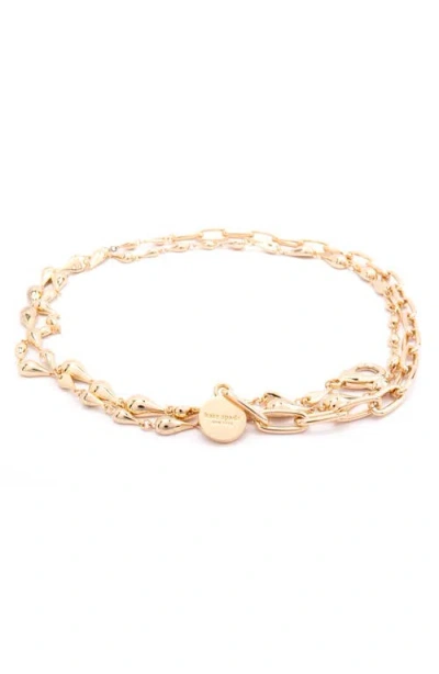 Kate Spade New York Molten Metal Chain Belt In Polished Gold