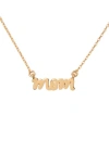 Kate Spade New York Mom Pendant Necklace In Gold