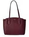 Kate Spade New York Monet Large Compartment Leather Tote In Burgundy