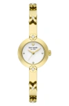 Kate Spade Women's Monroe Gold-tone Stainless Steel Bracelet Watch 24mm In Gold
