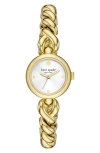Kate Spade Women's Monroe Gold-tone Stainless Steel Bracelet Watch 24mm In Gold