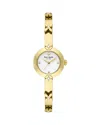 Kate Spade Women's Monroe Gold-tone Stainless Steel Bracelet Watch 24mm In White/gold