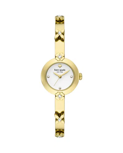 KATE SPADE KATE SPADE NEW YORK MONROE GOLD TONE STAINLESS STEEL BRACELET WATCH, 24MM
