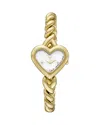 Kate Spade New York Monroe Twist Gold Tone Stainless Steel Bracelet Watch, 30mm In White/gold