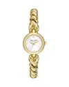 Kate Spade Women's Monroe Gold-tone Stainless Steel Bracelet Watch 24mm In White/gold