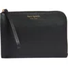 Kate Spade New York Moragn Saffiano Leather Zip Pouch In Black