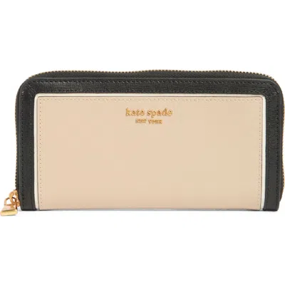 Kate Spade New York Morgan Colorblock Saffiano Leather Wallet In Neutral