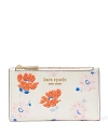 KATE SPADE KATE SPADE NEW YORK MORGAN DOTTY FLORAL EMBOSSED SAFFIANO LEATHER SMALL SLIM BIFOLD WALLET