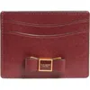 Kate Spade New York Morgan Embellished Bow Saffiano Leather Card Case