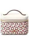 Kate Spade New York Morgan Fancy Hearts Printed Pvc Jewelry Case In White