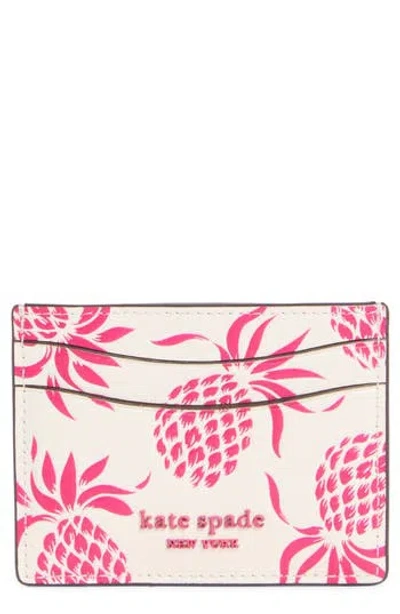 Kate Spade New York Morgan Pineapple Embossed Card Case In Multi