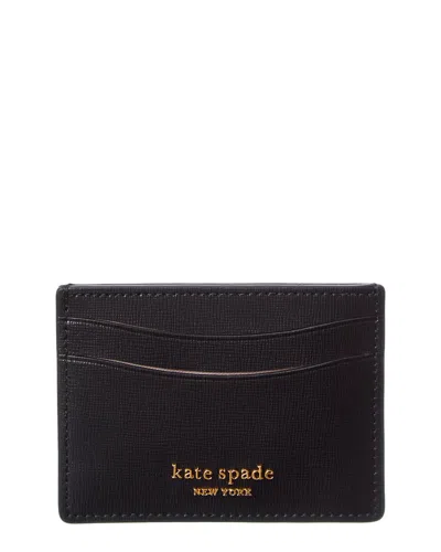 Kate Spade New York Morgan Saffiano Leather Card Holder In Black