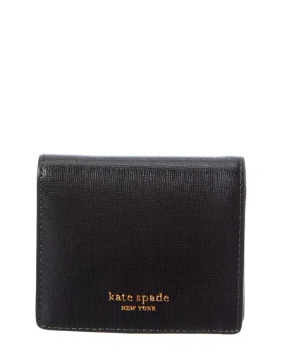 Kate Spade New York Morgan Saffiano Leather Small Bifold Wallet In Black