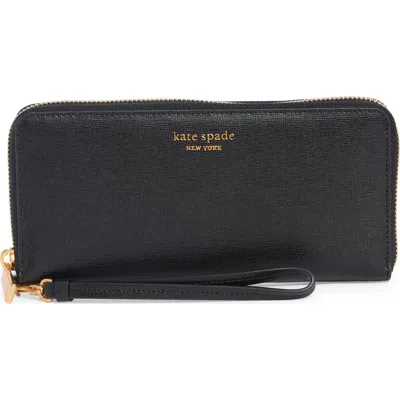 Kate Spade New York Morgan Saffiano Leather Travel Pouch In Black