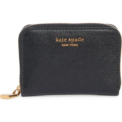 Kate Spade New York Morgan Saffiano Leather Zip Card Case In Black