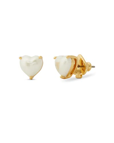 KATE SPADE KATE SPADE NEW YORK MY LOVE IMITATION PEARL HEART STUD EARRINGS