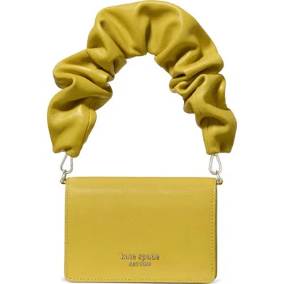 Kate Spade New York Natasha Crinkle Leather Wallet On A Chain In Green