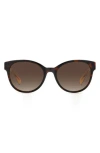 Kate Spade New York Nathalie 55mm Gradient Round Sunglasses In Black