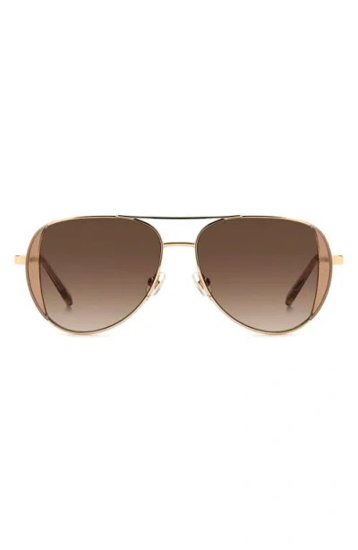 Kate Spade New York Navigator 53mm Aviator Sunglasses In Neutral