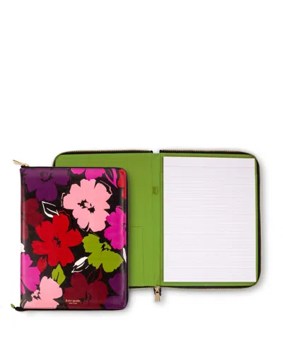 Kate Spade New York Notepad Zip Folio In Painterly Blooms