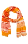 Kate Spade New York Ocean Stripe Oblong Scarf