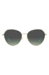 Kate Spade New York Octavia 59mm Gradient Round Sunglasses In Gold Green/gray Green