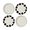Kate Spade New York On The Dot Assorted Dinner Plates, Set Of 4 In White