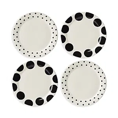 Kate Spade New York On The Dot Assorted Dinner Plates, Set Of 4 In White
