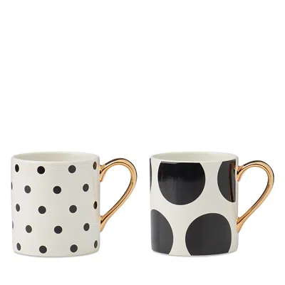 Kate Spade New York On The Dot Assorted Mugs, Set Of 2 In White