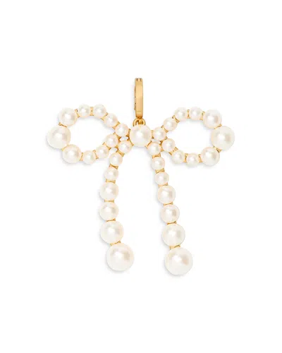 Kate Spade New York One In A Million Imitation Pearl Bow Charm In White