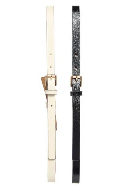 Kate Spade New York Pack Of 2 Assorted Belts In Black