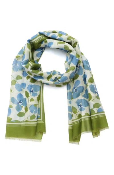 Kate Spade New York Painterly Bouquet Oblong Cotton & Silk Scarf