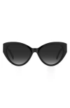Kate Spade New York Paisleigh 55mm Gradient Cat Eye Sunglasses In Black