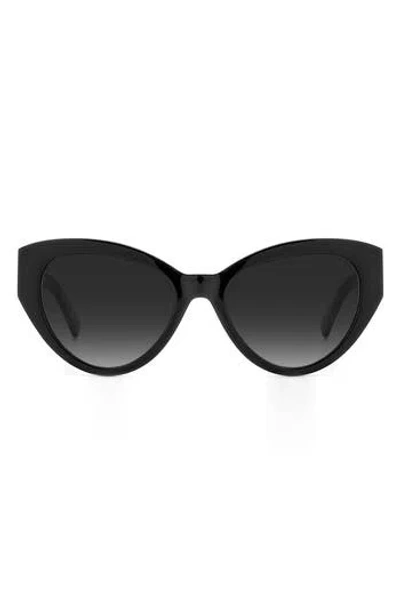 Kate Spade New York Paisleigh 55mm Gradient Cat Eye Sunglasses In Black