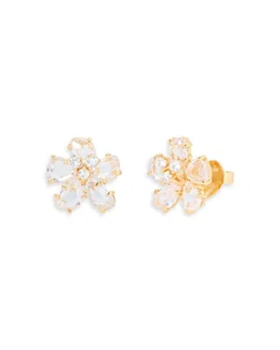 Kate Spade New York Paradise Cubic Zirconia Flower Stud Earrings In Gold