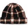 Kate Spade New York Park Ave Plaid Beanie In Black