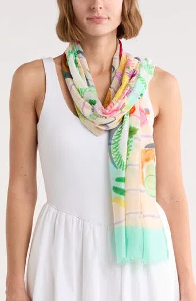 Kate Spade New York Party Table Oblong Scarf In Black