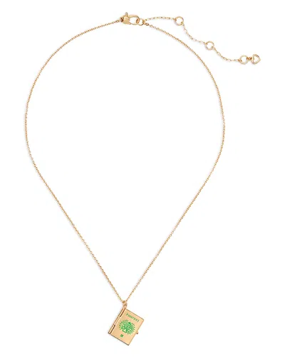 KATE SPADE KATE SPADE NEW YORK PASSPORT PENDANT NECKLACE, 16-19